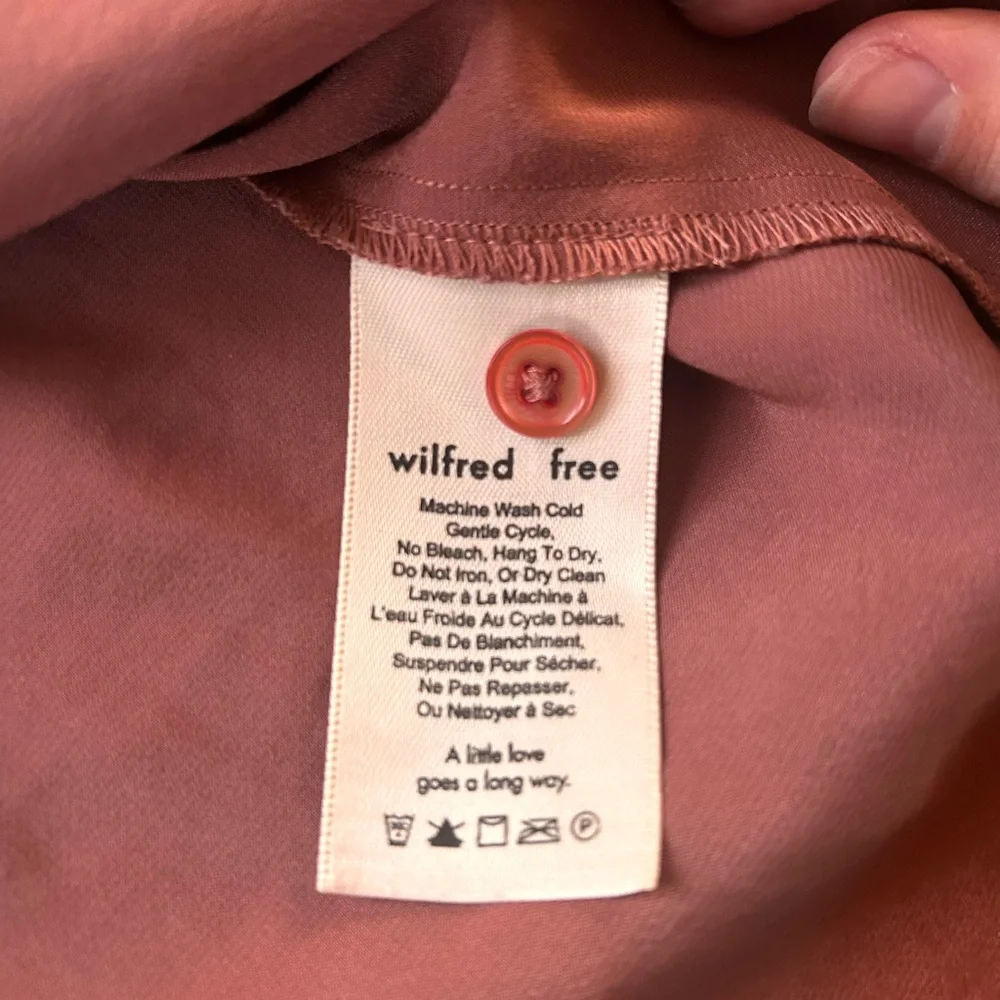 Wilfred Free tie front satin blouse sz S - Picture 6 of 10